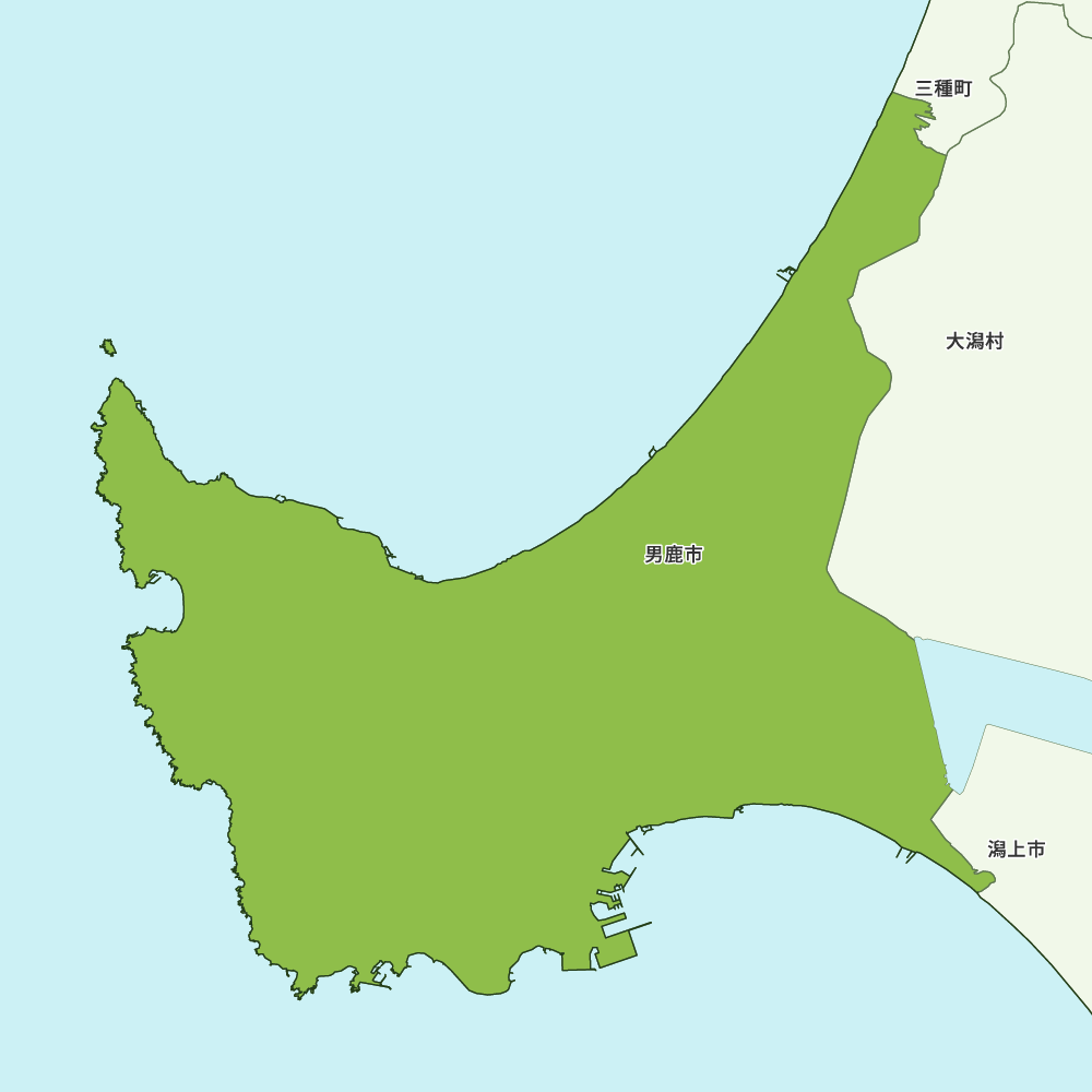 男鹿市のGoogleMap