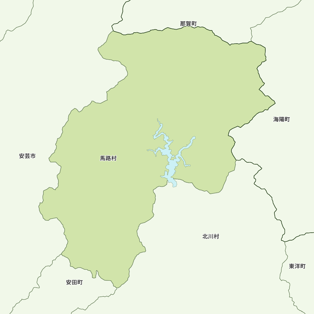 馬路村のGoogleMap