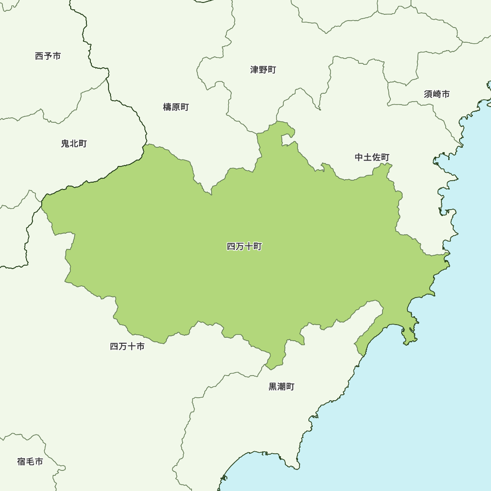 四万十町のGoogleMap