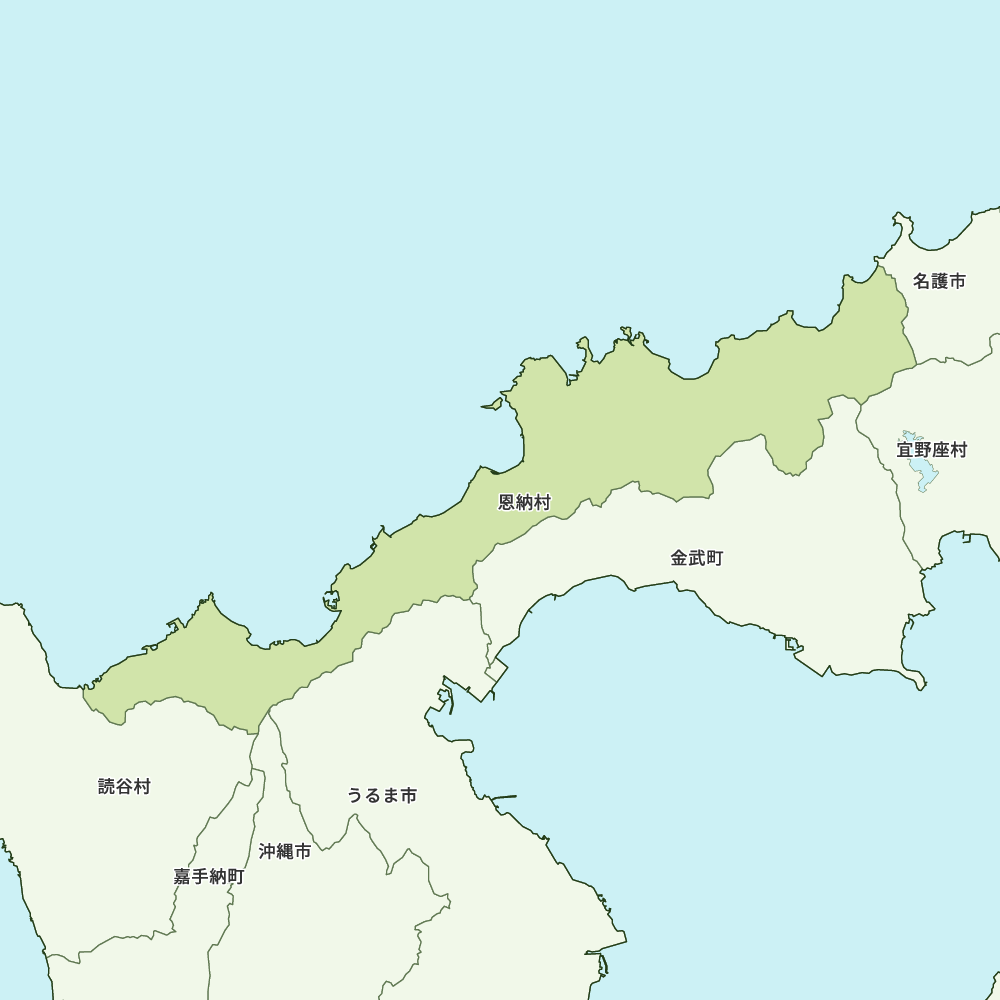 恩納村のGoogleMap